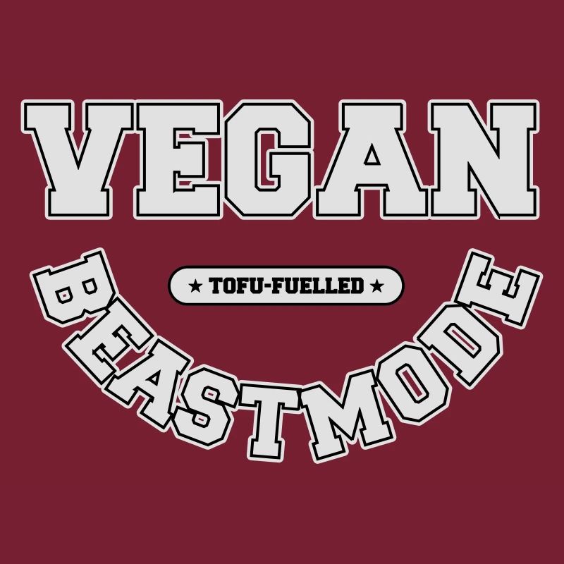 VeganBeastmode [white+outline] [vector]