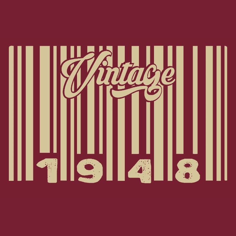 Vintage 1948 Barcode 1948: Year 2025.