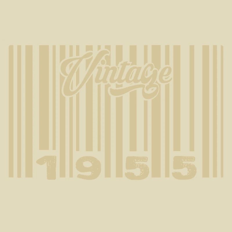 Vintage 1955 Barcode 1955: Year 2025.