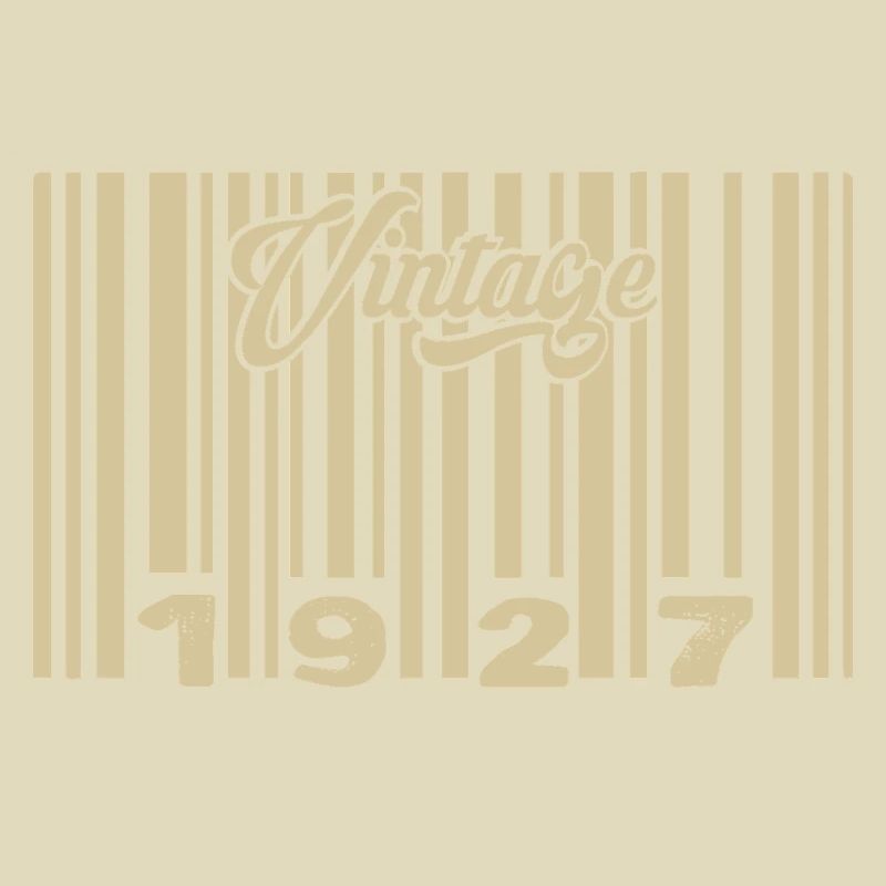Vintage 1927 Barcode 1927: Year 2025.