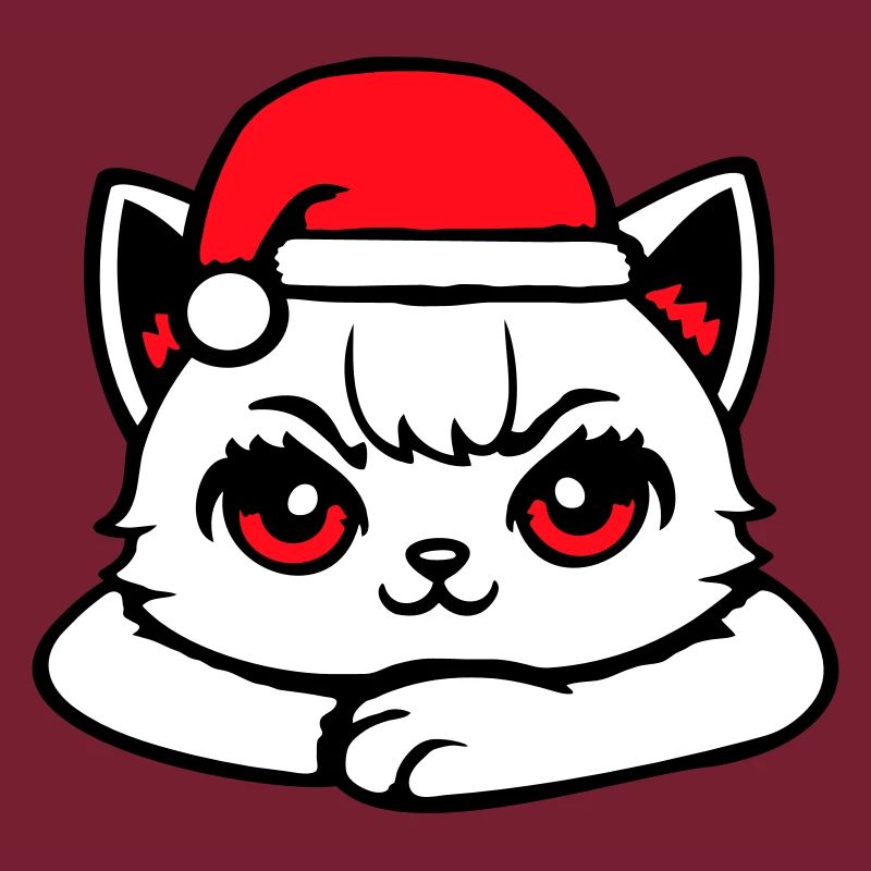 Cat Confident Santa Hat Cute Kitten