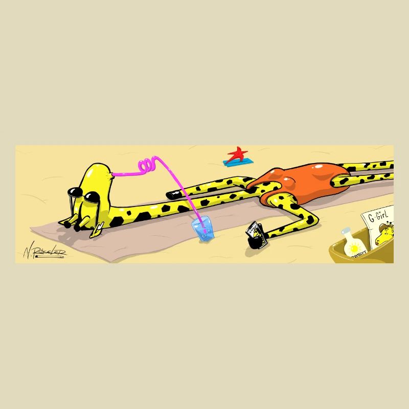 Giraffe relaxt am Strand🦒