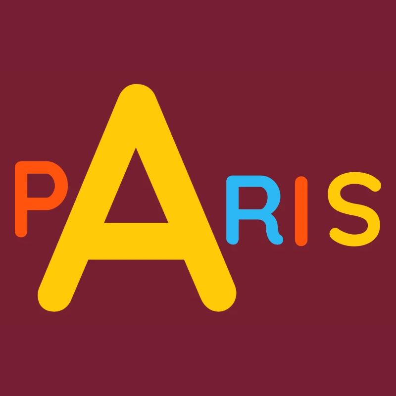Farbiger Paris Pullover - Farbiges Paris T-Shirt