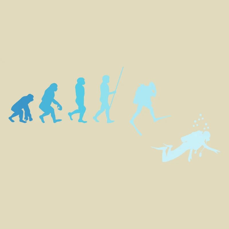Diving Diver Evolution Retro Scuba