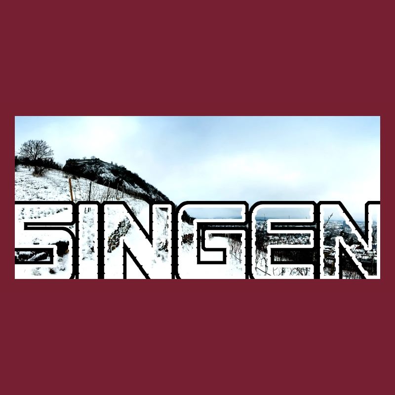 Singen Schnee überlappend modern Januar