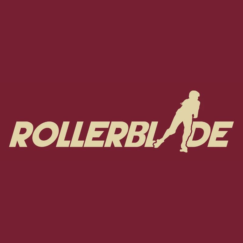 Rollerblade schrift silhouette hell