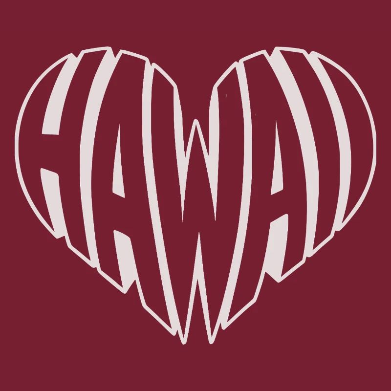 Hawaii, Hawaii Angular Heart Typo