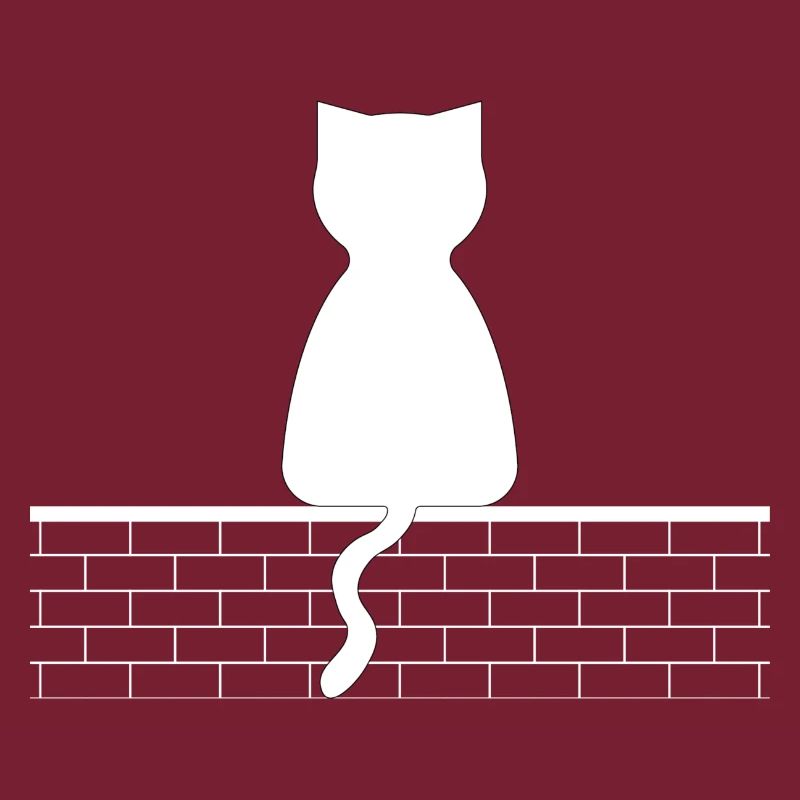 Katze auf Mauer