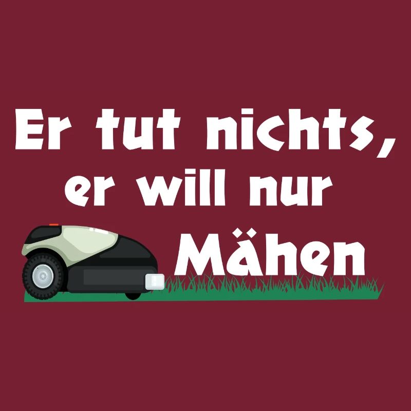 lustiger Mähroboter Hunde-Spruch