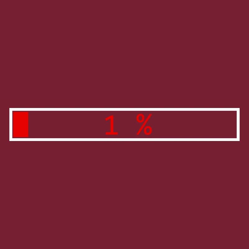 Loading Bar Red 1% outline White