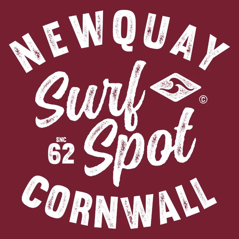 CORNWALL NEWQUAY SURF DESIGN GESTEMPELT