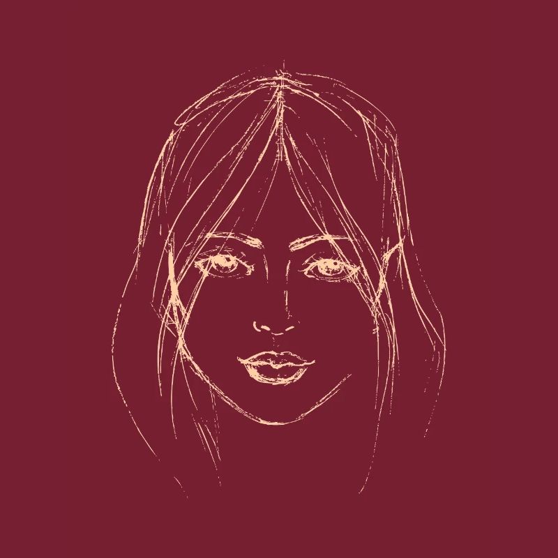 Frau Gesicht Melone Illustration