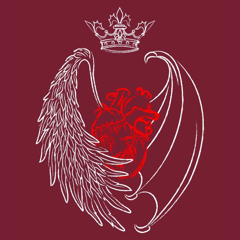 Herzflügel Engel oder Teufel