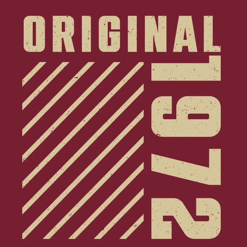 Original 1972 Authentic 1972 Vintage Bursdag