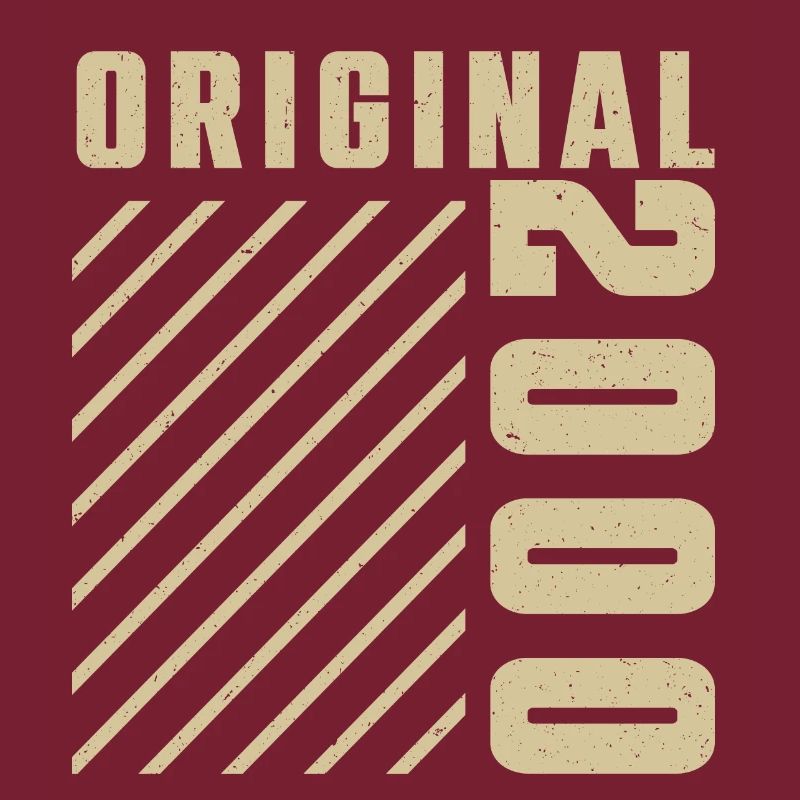 Original 2000 Authentic 2000 Vintage Bursdag