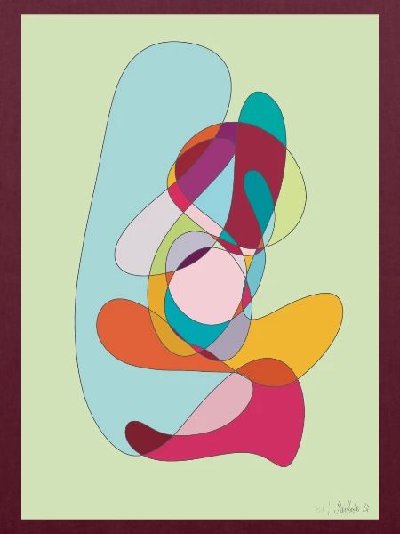Abstrakte Farbflächen Komposition