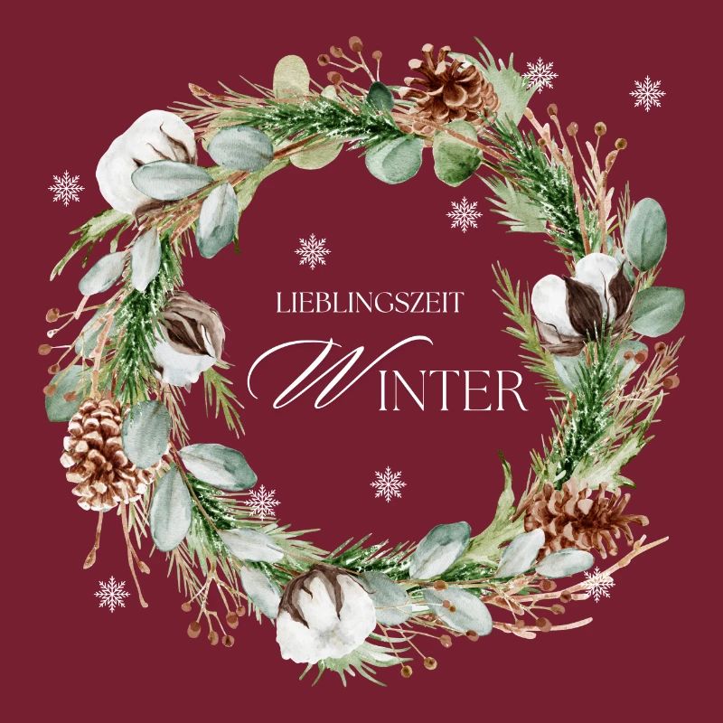 Lieblingszeit Winter Weihnachtskranz