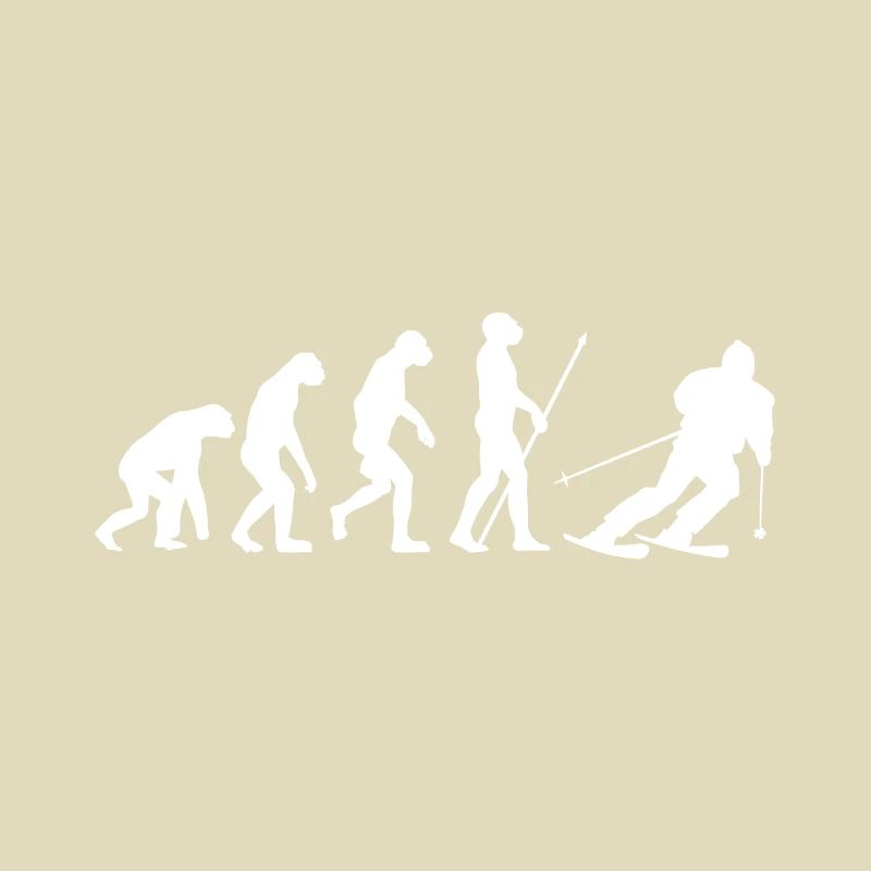 Skifahrer Evolution