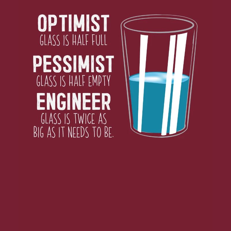 Funny Engineering Computer Civil Optimist Glas