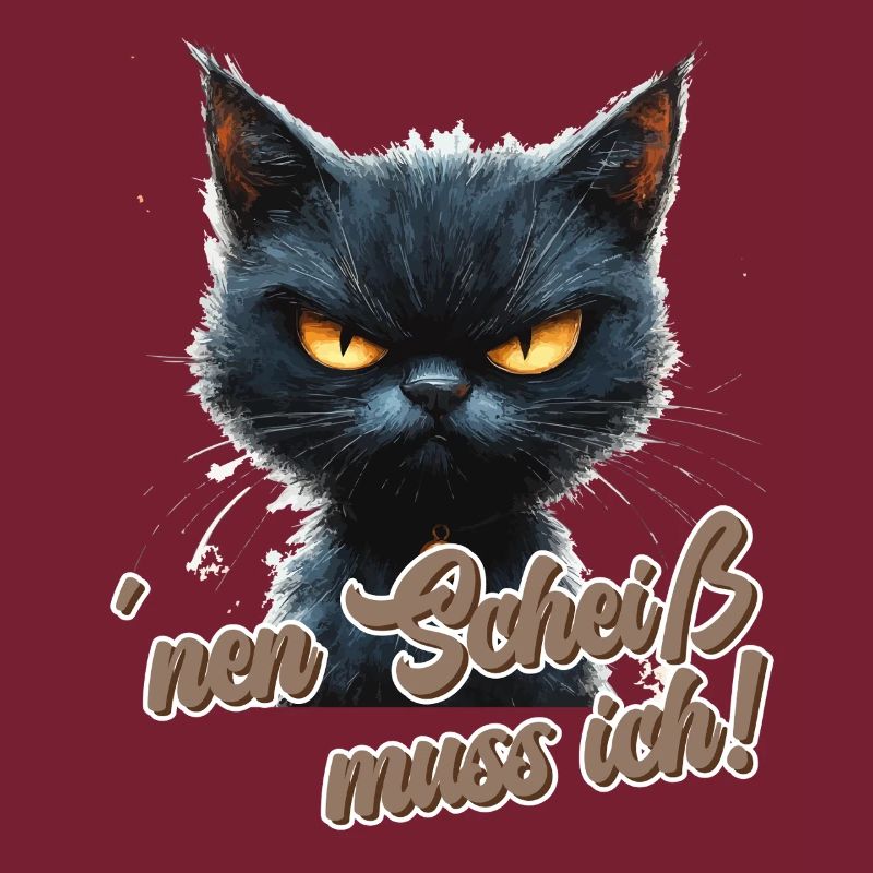 Witzige Katze mit Spruch