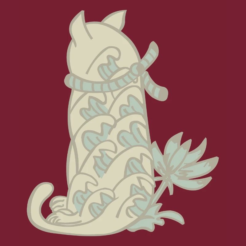 Katze blickt auf das Meer