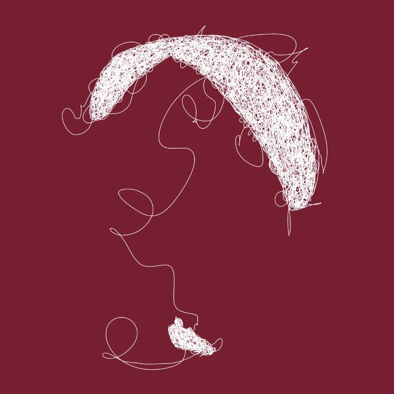 Paraglider scribble white