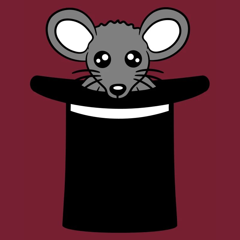 Mouse in Wizard Hat Top Hat Little Mouse Cute