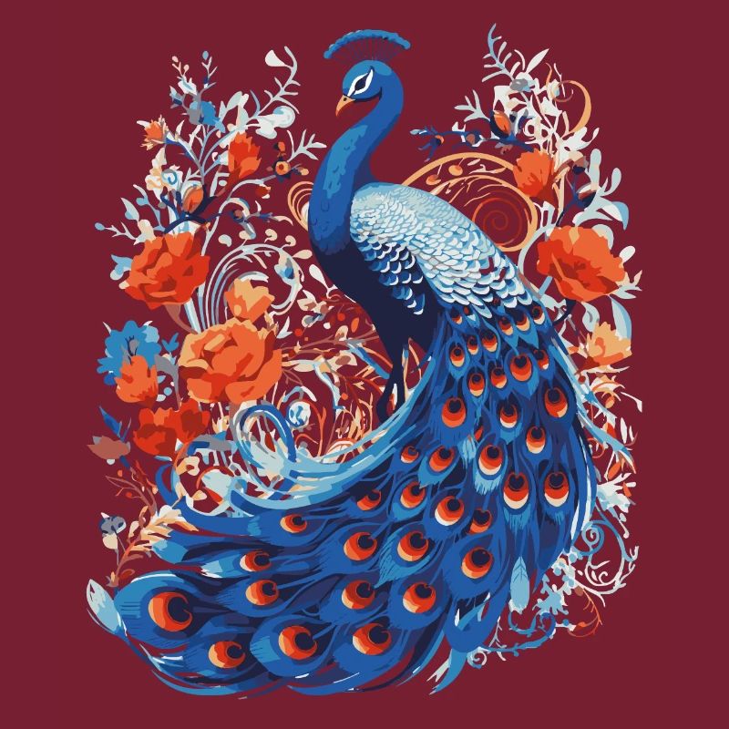 Bunter Pfau - Volkskunst