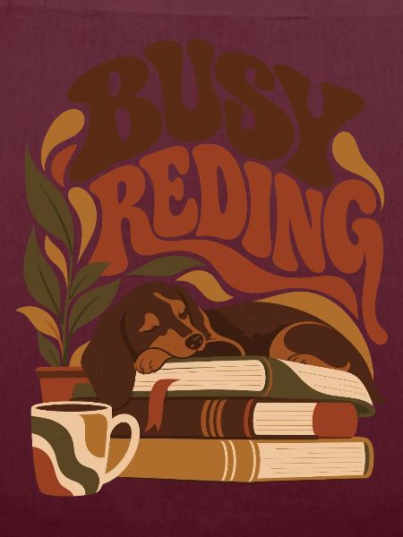 Busy Reading Dachshund