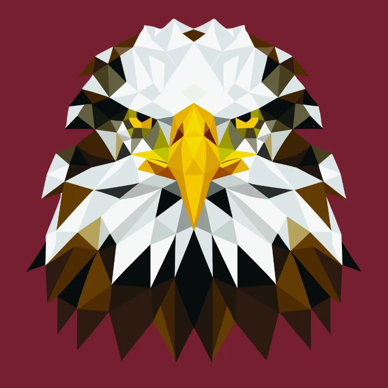 Abstract Geometric Eagle - Color Design