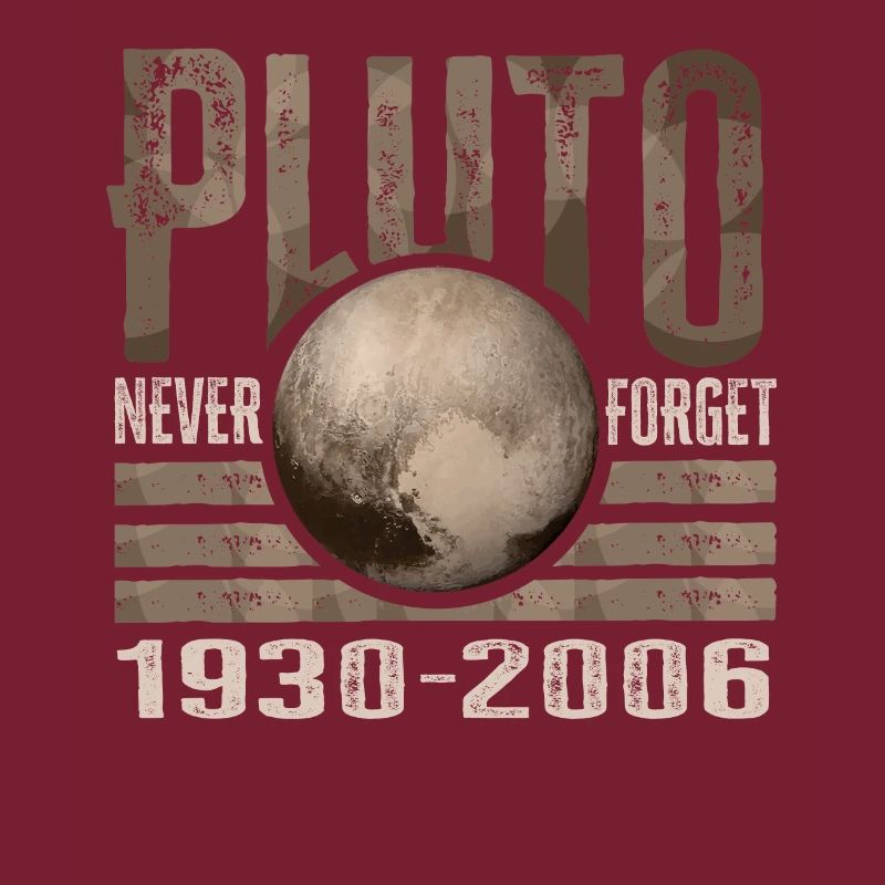 Never Forget Pluto Design Retro Style Funny Space