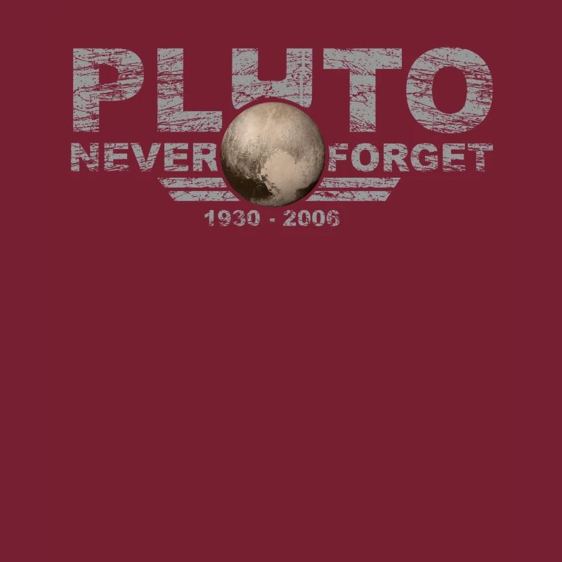 Never Forget Pluto Design Retro Style Funny Space