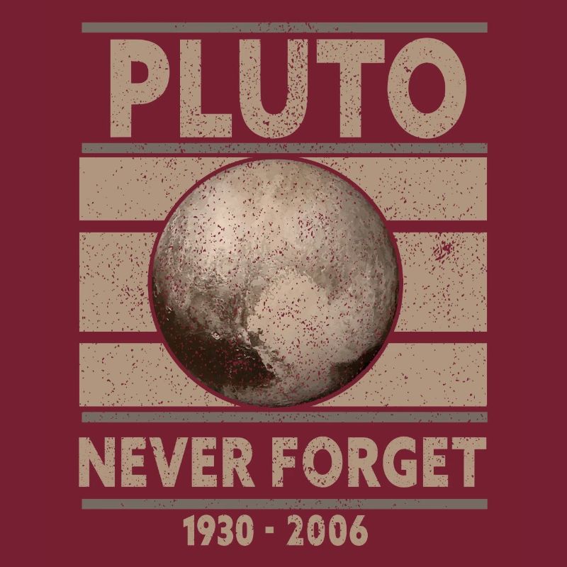 Never Forget Pluto Design Retro Style Funny Space