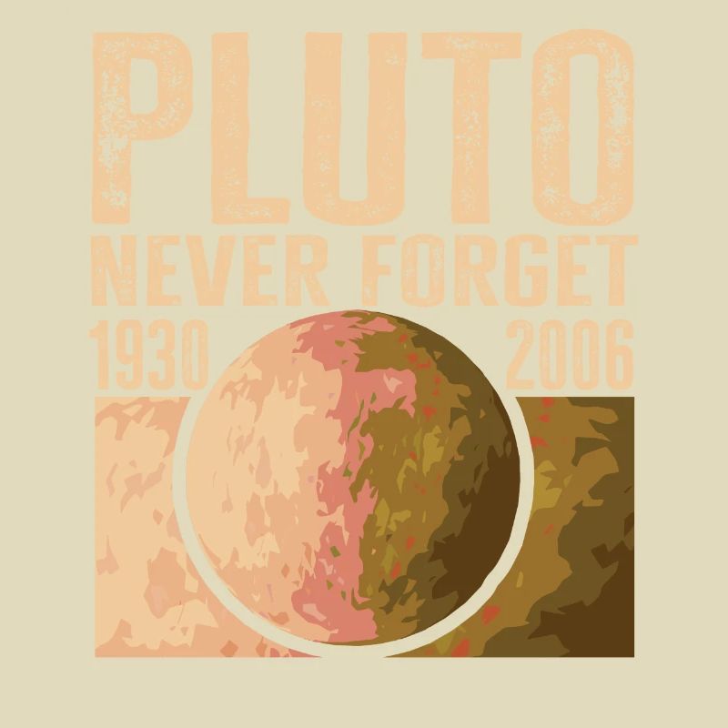 Never Forget Pluto Design Retro Style Funny Space