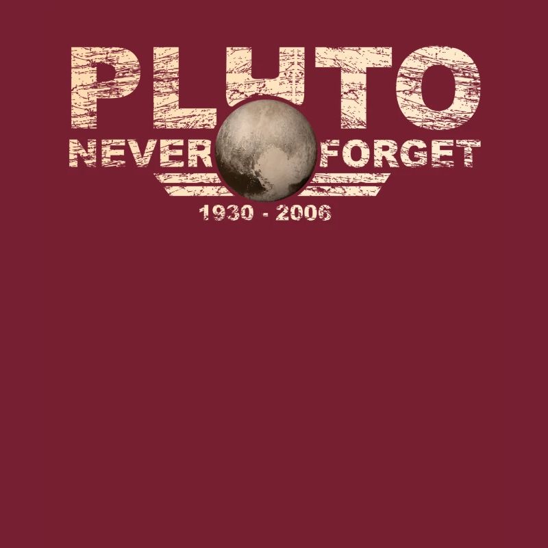 Never Forget Pluto Design Retro Style Funny Space
