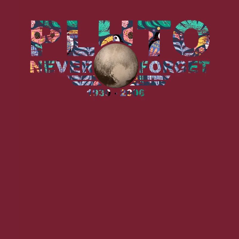 Never Forget Pluto Design Retro Style Funny Space