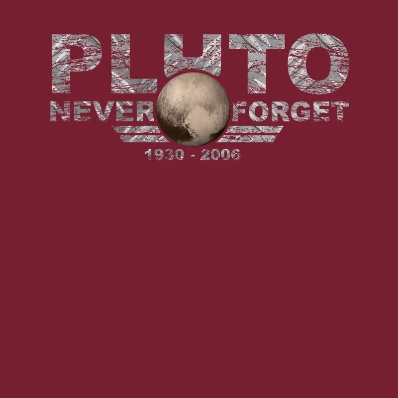 Never Forget Pluto Design Retro Style Funny Space
