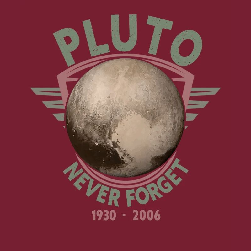 Never Forget Pluto Design Retro Style Funny Space