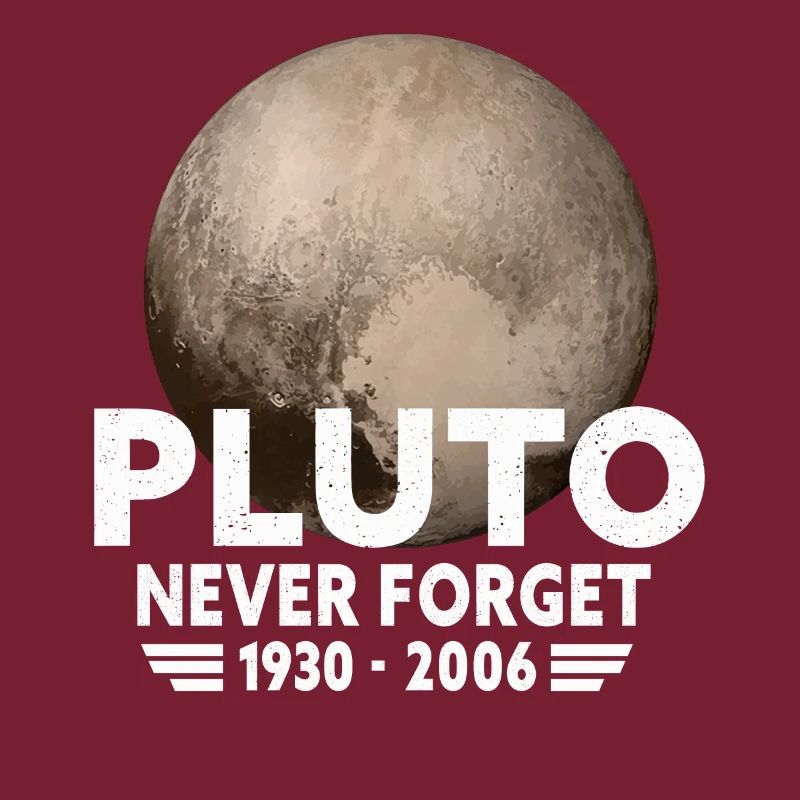 Never Forget Pluto Design Retro Style Funny Space