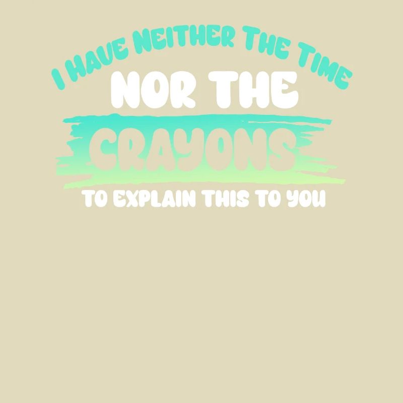 Ich habe nicht die Zeit oder die Buntstifte