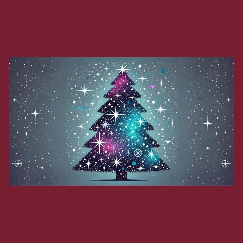 Weihnachtsbaum mit Glitzer