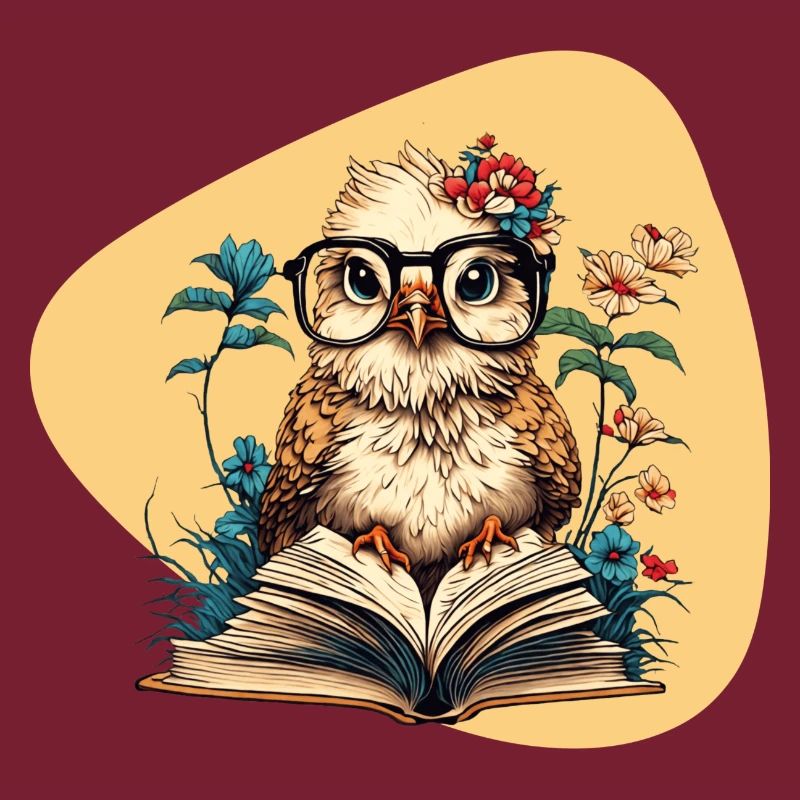 Eule mit Buch
