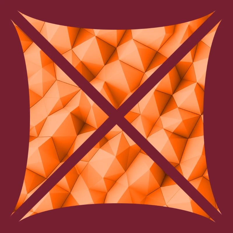 Abstraktes Polygon Design orange