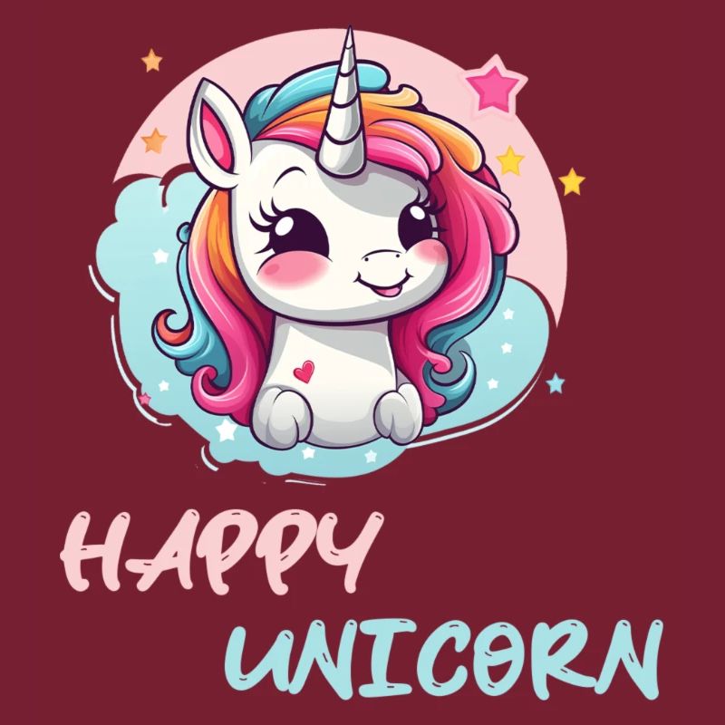 Fröhliches Buntes Kinder Einhorn