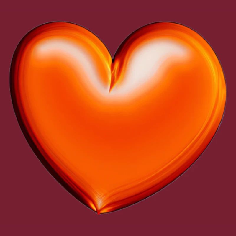 Herz orange rot Geschenkidee