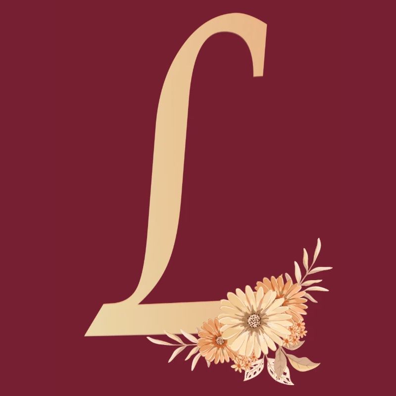 Buchstabe L mit Blumen