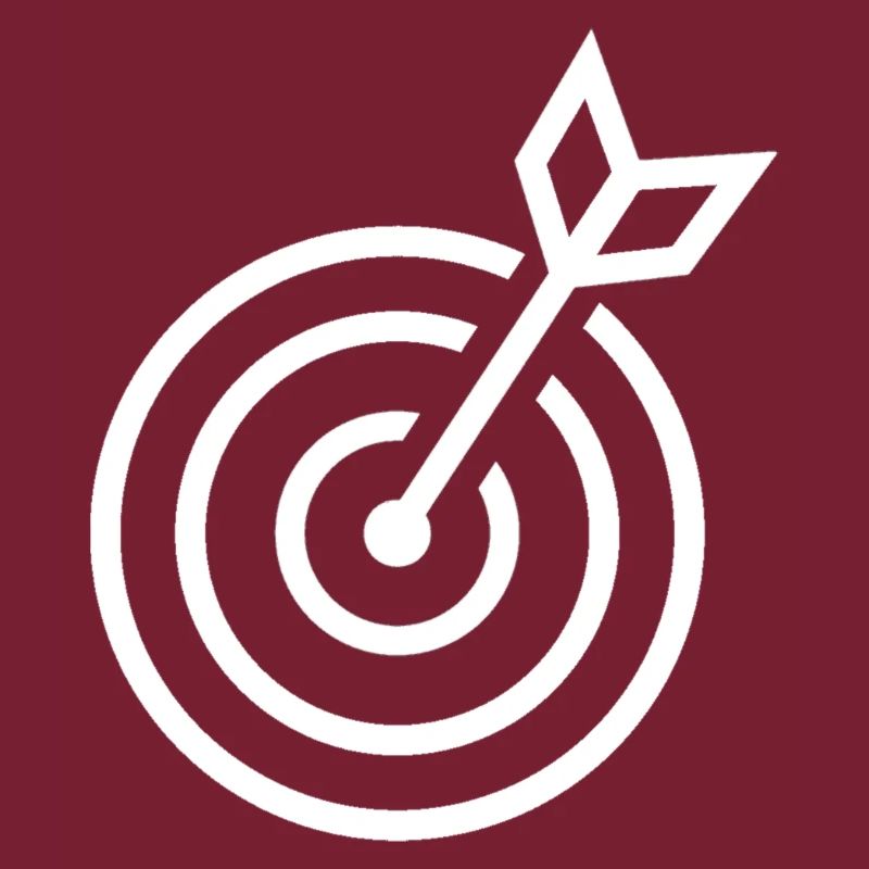 Zielscheibe mit Pfeil