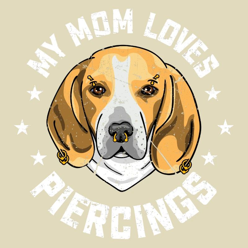 BEAGLE mit Piercings