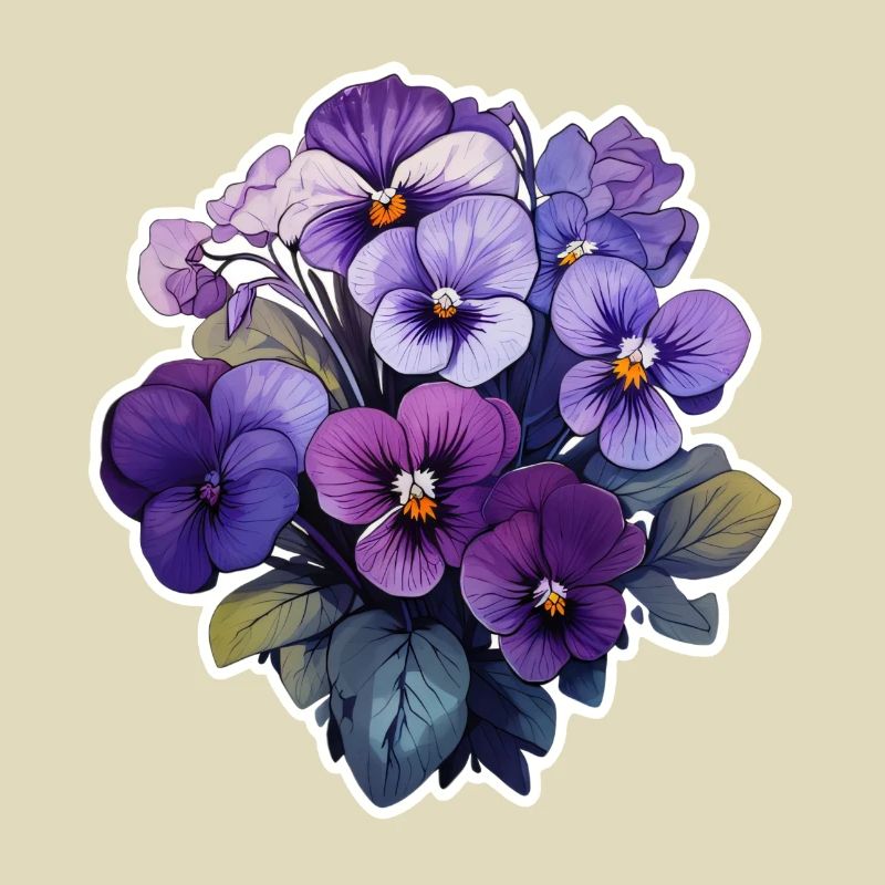 Pensée beaucoup de fleurs
