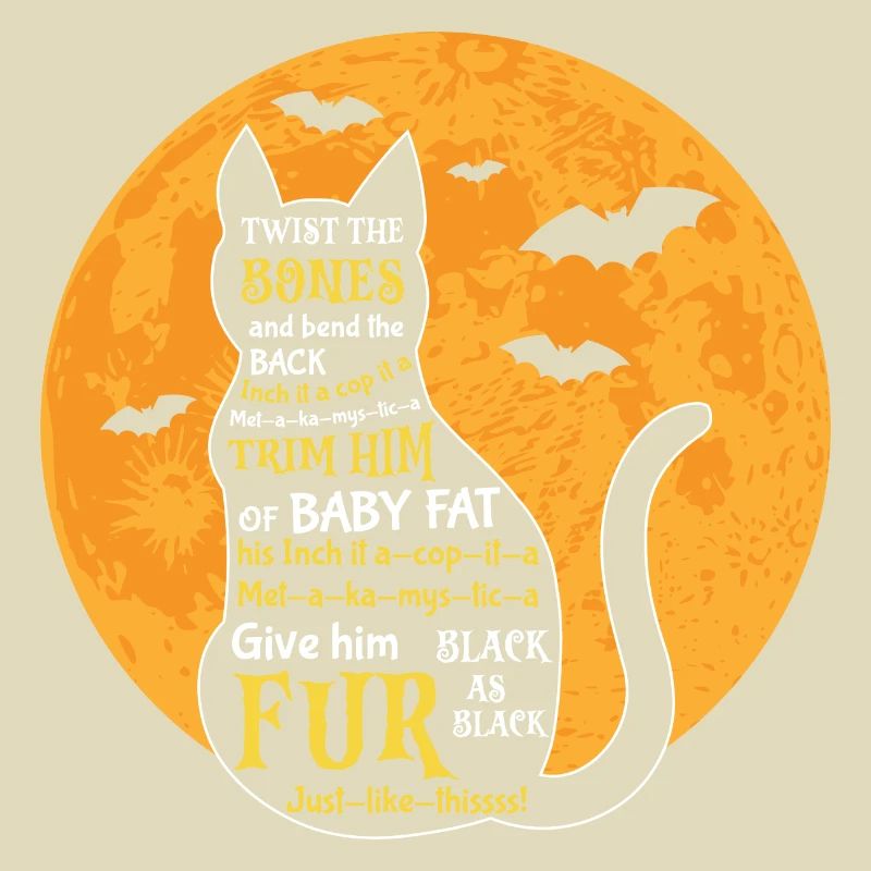 Drôle de chat au clair de lune Twist The Bones - chat d’amour
